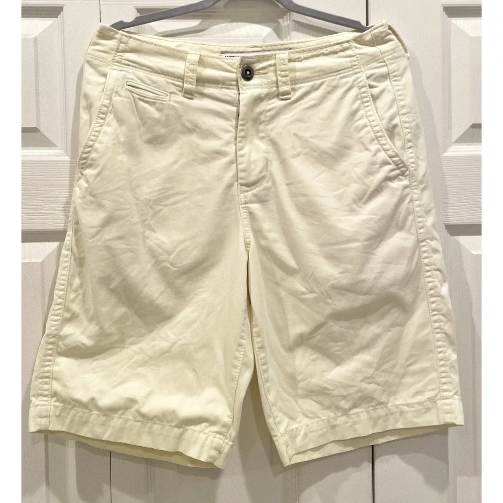 american eagle Y2K Men's LONGBOARD pale Yellow Shorts Size 30 Relaxed Fit AE